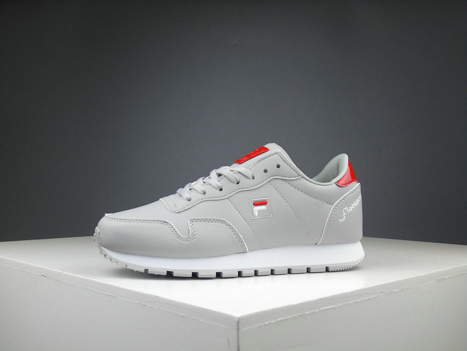 FILA Retro Shoes Leather Women Grey Red